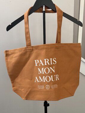Sezane Cotton Paris Cafe Tote Bag - NWOT